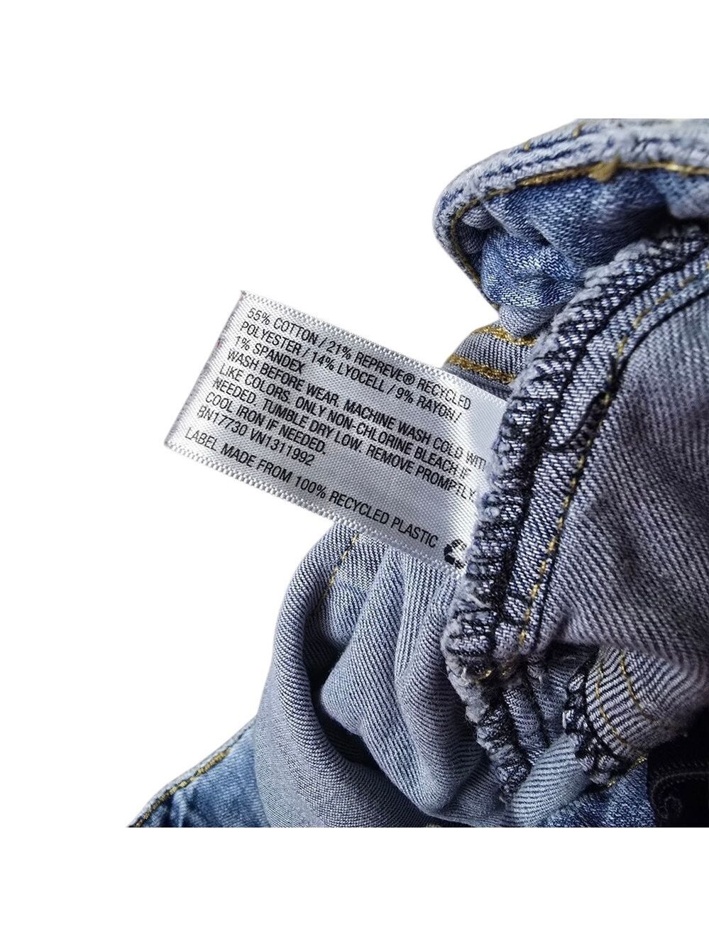 Cat & Jack Blue Super Skinny Super Stretch Jeans Girls Denim Adjustable Waist 12 - Picture 7 of 7